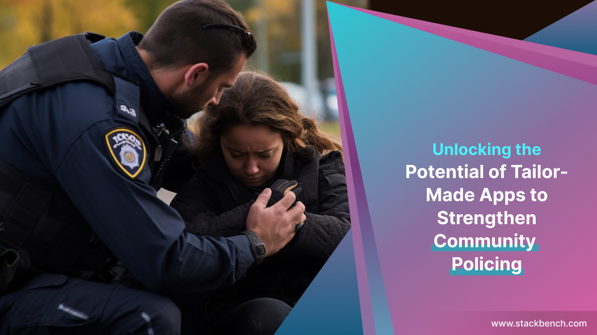 Illustration showing the benefits of integrating technology in law enforcement