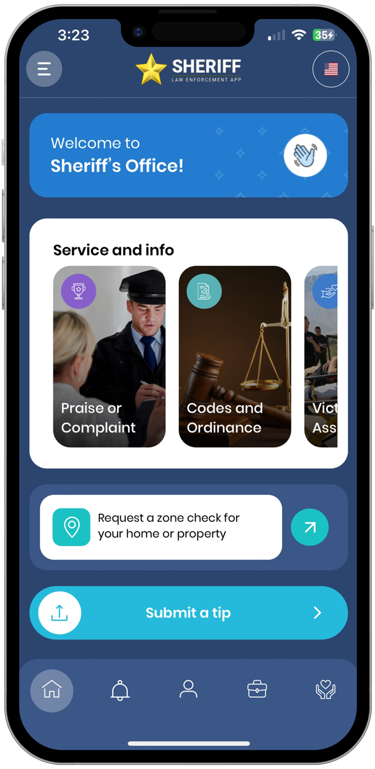 Sheriff App Dashboard