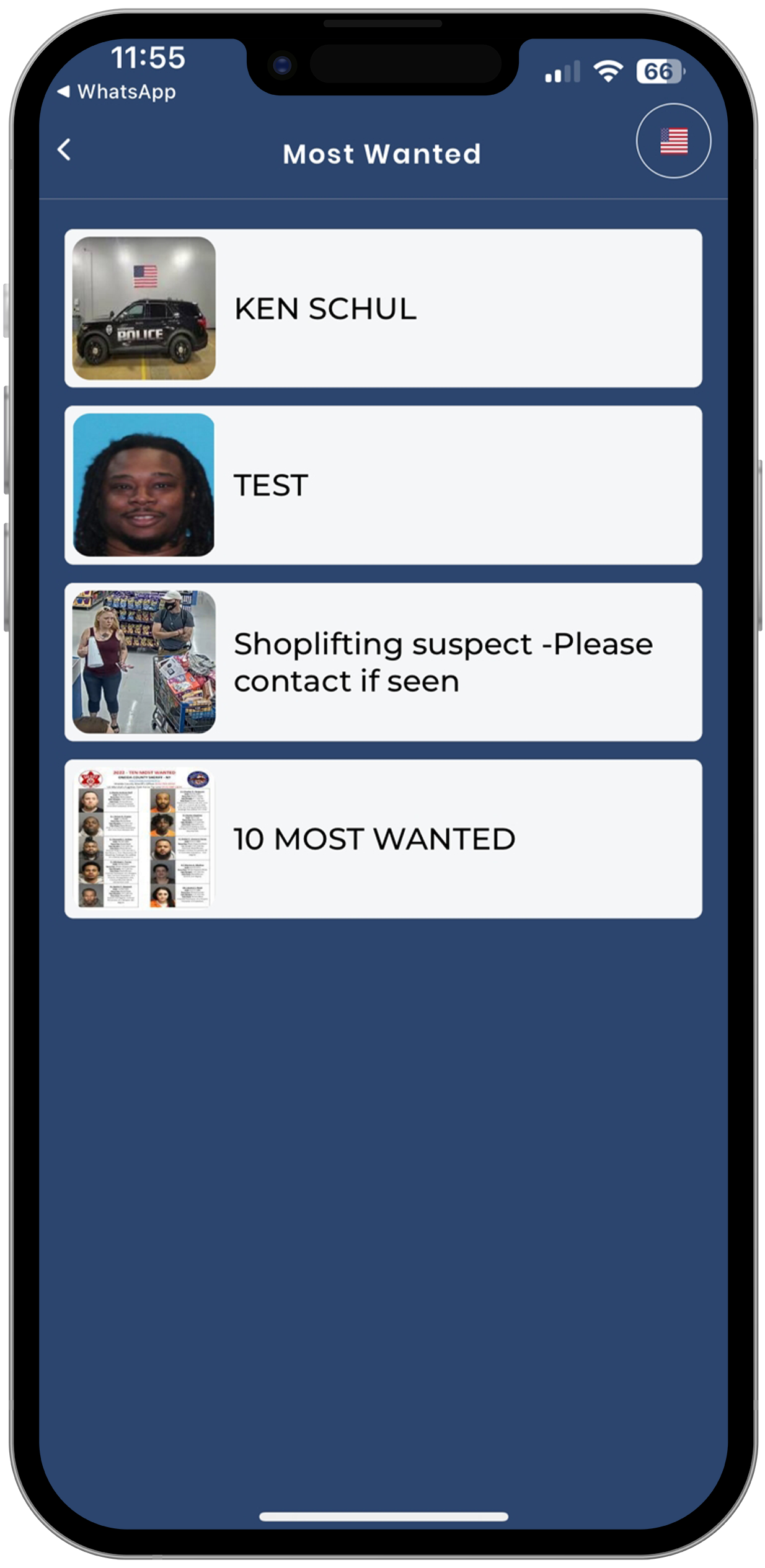 Sheriff App Most Wanted